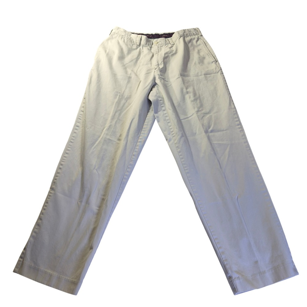 J.Crew Classic Regular Fit Mens 35x32 Khaki Tan 100% Cotton Chino Pants